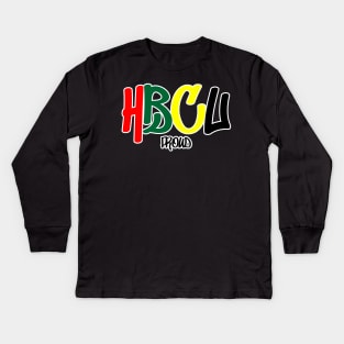 HBCU Proud Graffiti Design Kids Long Sleeve T-Shirt